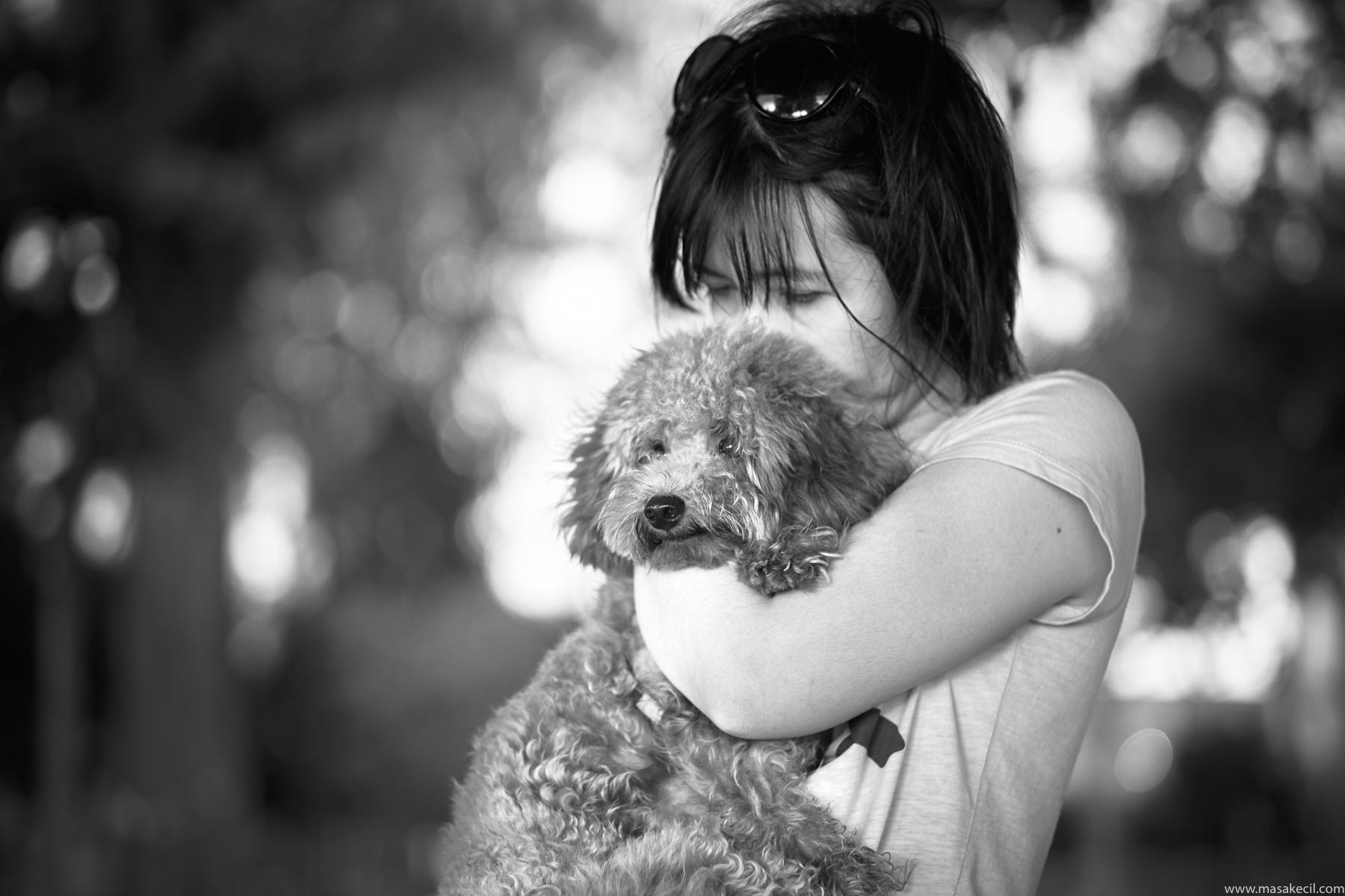 Black and white family photography at the park.