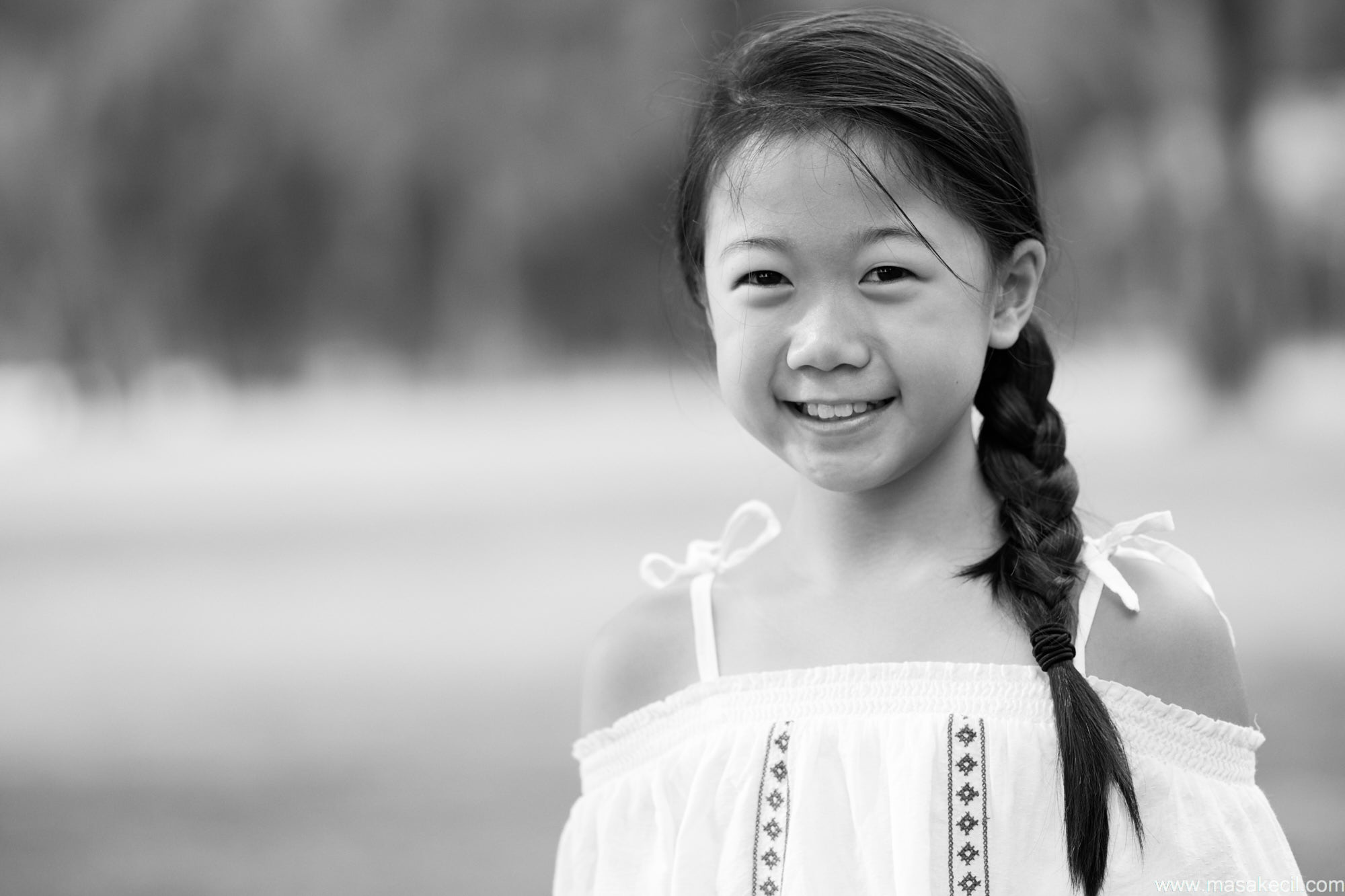 Black and White Children Portrait