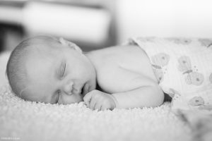 Black and white baby photography