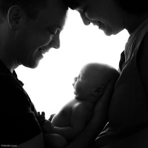 Black and white newborn photographer