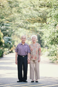 Grandparents photoshoot at HortPark Singapore
