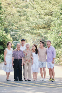 Outdoor family portrait in Singapore