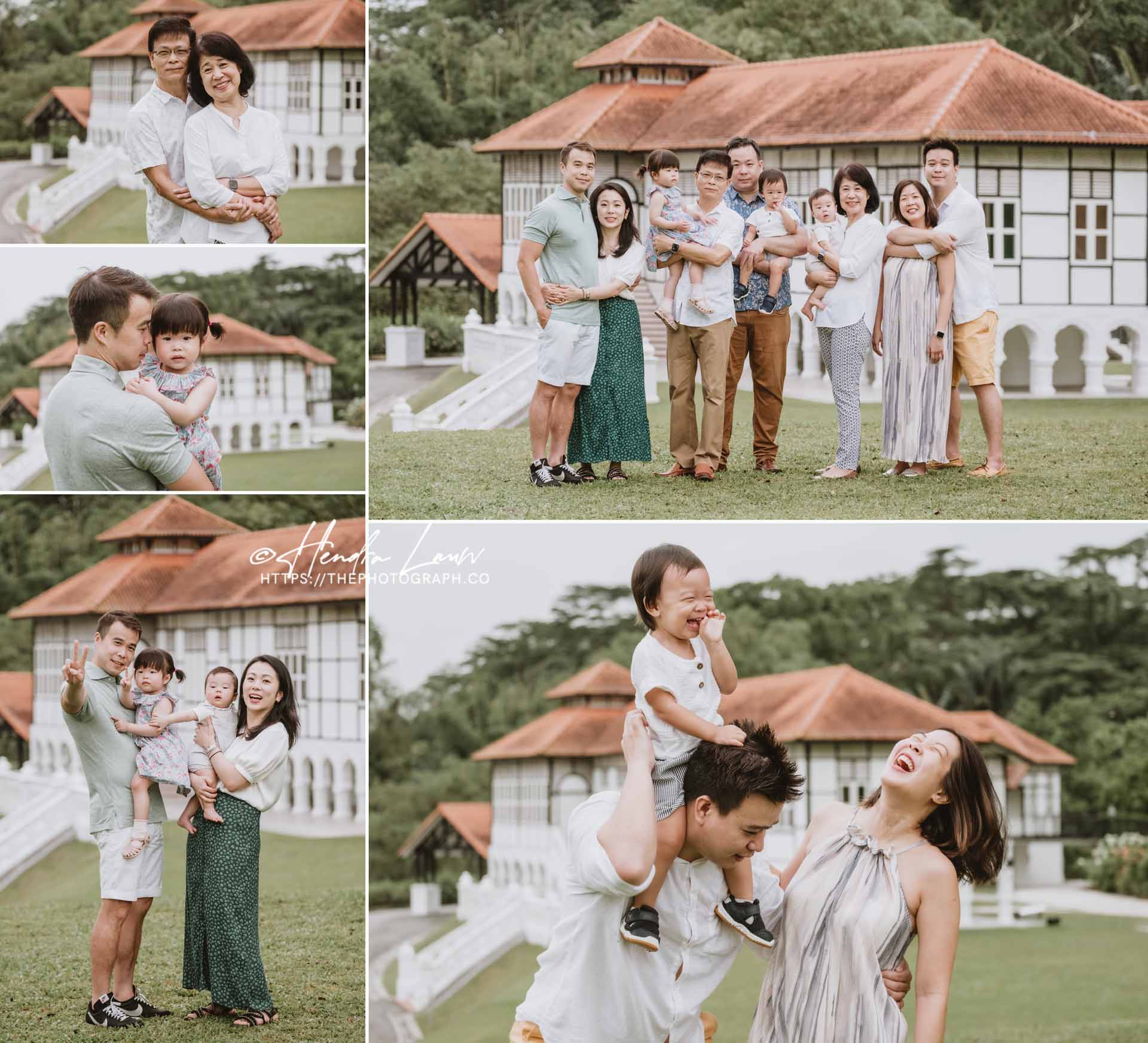 Extended family photoshoot at Singapore Botanic Gardens Gallop Extension