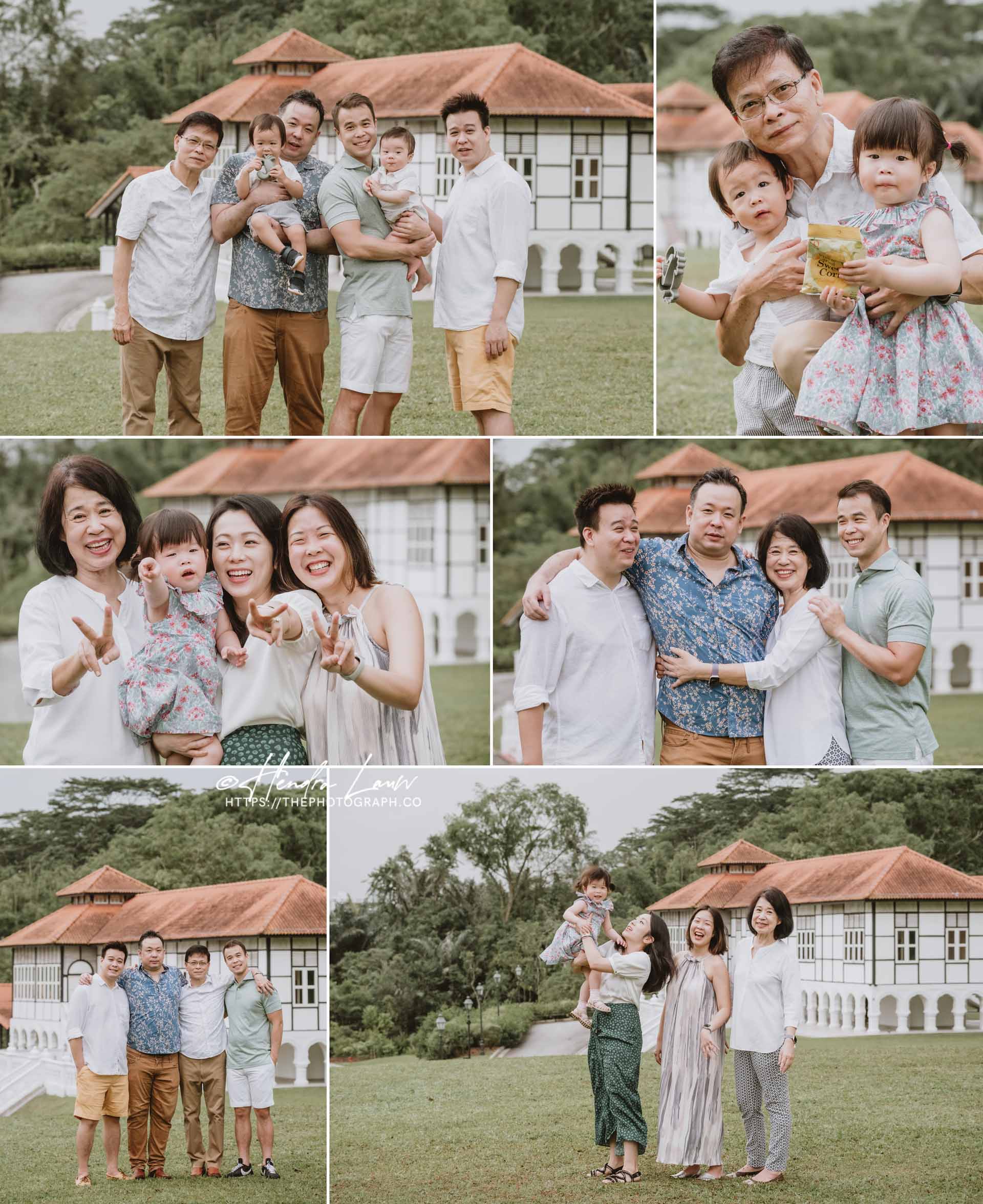 Extended family photoshoot at Singapore Botanic Gardens Gallop Extension