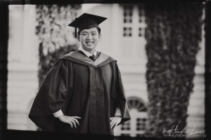 Outdoor graduation photoshoot at Asian Civilisations Museum