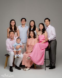 Photo studio extended family portrait Singapore